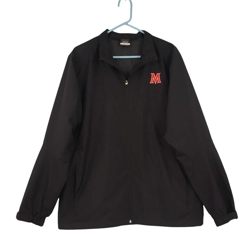 Nike Golf Storm Fit Black Windbreaker Jacket,‎ Letter M on Chest, Large